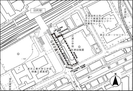 田町駅前商業地図