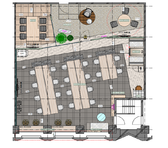 新宿センタービル プレミアムフロア セットアップオフィス区画の図面