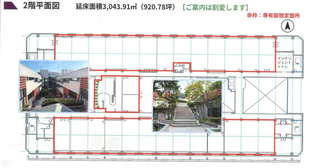 IIF 横浜都築R&Dセンター2階の平面図