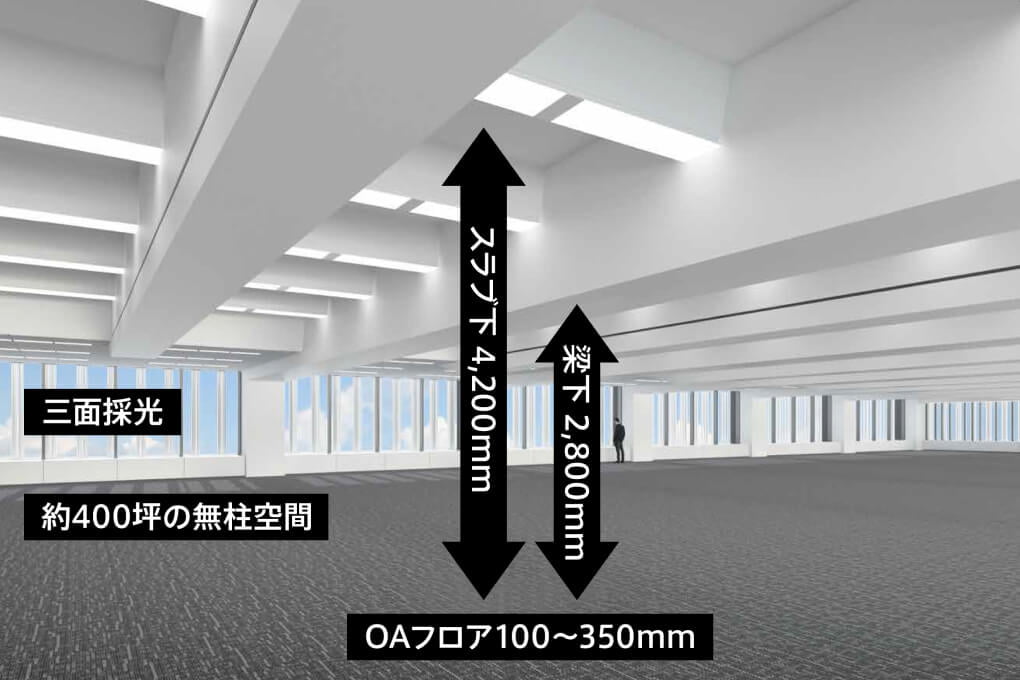 「ミュージアムタワー京橋」オフィスフロア