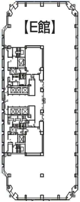 大森ベルポートE館ビルの基準階図面