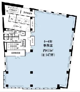 KDX新宿ビルの基準階図面