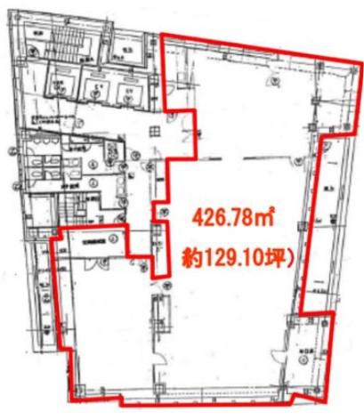 KDX新宿ビル 11F 129.1坪（426.77m<sup>2</sup>） 図面