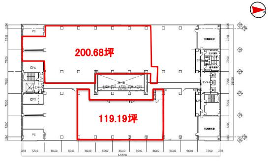 JMFビル東陽町02(旧イーストスクエア東京) 7F 119.19坪（394.01m<sup>2</sup>） 図面