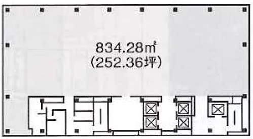 興和西新橋B棟ビル 2F 252.36坪（834.24m<sup>2</sup>） 図面