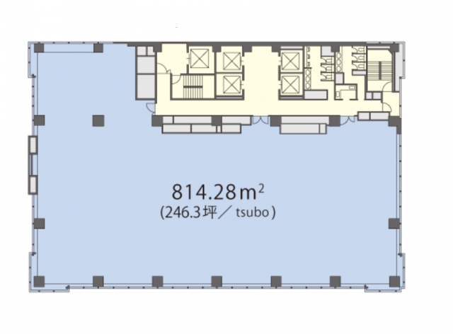 赤坂1丁目センタービルの基準階図面