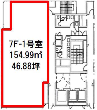 成増トーセイ(旧トーセイ大樹生命)ビル 7F 46.88坪（154.97m<sup>2</sup>） 図面