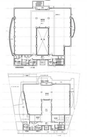 赤坂DT(旧テルウェル赤坂)ビルの基準階図面