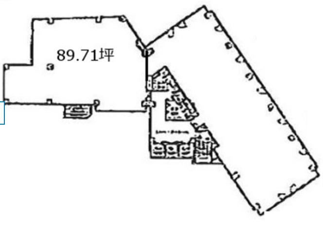 ラウンドクロス田町(オーエックス田町)ビル 8F 89.71坪（296.56m<sup>2</sup>） 図面