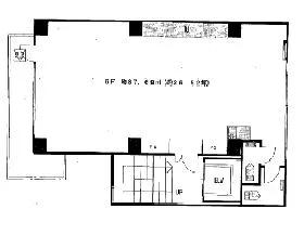 青山ルカビルの基準階図面
