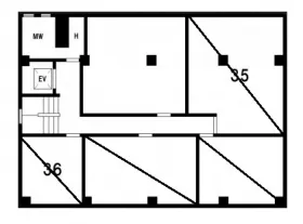 井門八重洲通りビルの基準階図面