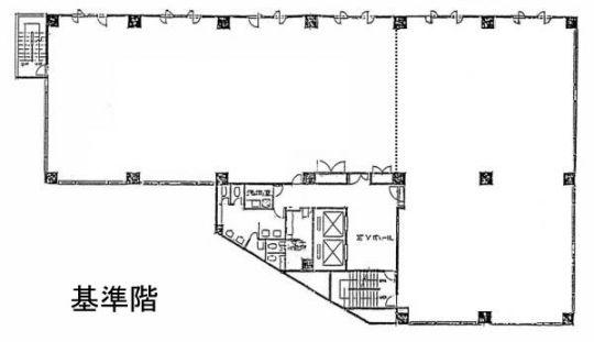 虎ノ門桜ビル 3F 84.83坪（280.42m<sup>2</sup>）：基準階図面