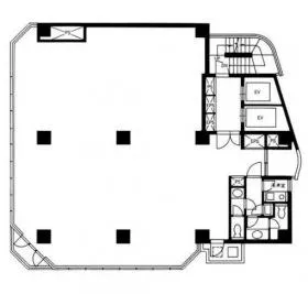 第28荒井ビル(星ビルディング)の基準階図面