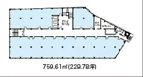 日証館ビルの基準階図面