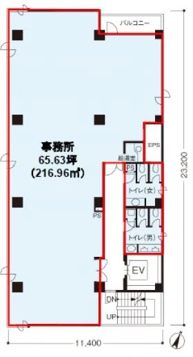 日本橋IPビルの基準階図面