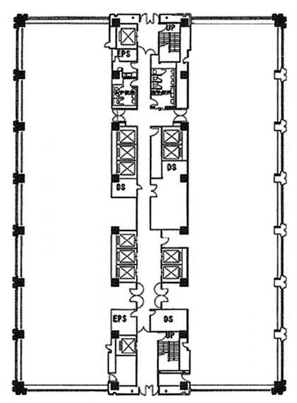 有楽町電気北館ビルの基準階図面