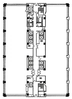 有楽町電気北館ビルの基準階図面