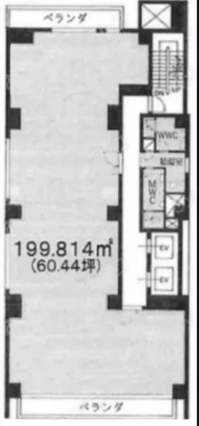 日本橋小網町TH(旧:日本橋松栄ビル)ビルの基準階図面