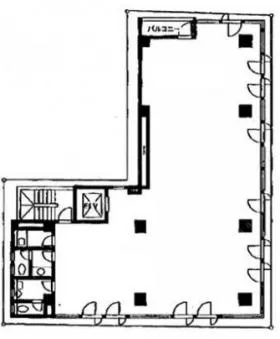 日本橋人形町プレイス(旧:日本橋岡村ビル)ビルの基準階図面