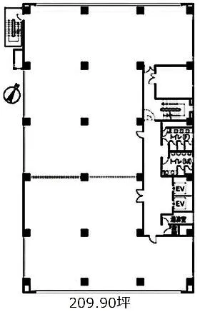 国際中正会館ビルの基準階図面