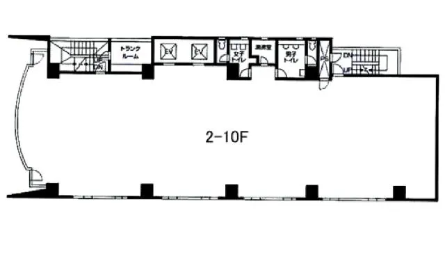 オーキッドプレイス芝4丁目ビルの基準階図面
