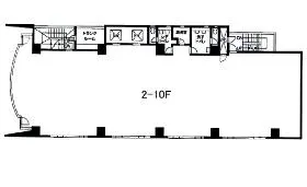 オーキッドプレイス芝4丁目ビルの基準階図面