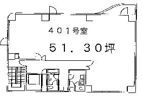 スプラウト日本橋浜町ビルの基準階図面