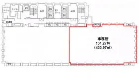 アクロス新川ビルの基準階図面