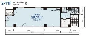クローバー日本橋ビルの基準階図面