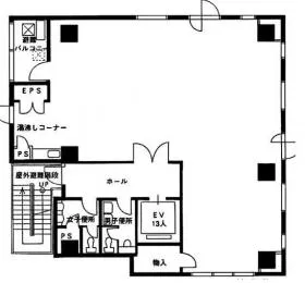 京橋TSビルの基準階図面