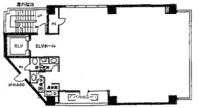 白金台クレストビルの基準階図面