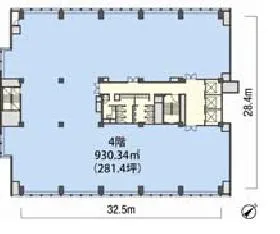 メトロシティ神谷町(旧虎ノ門45MT)ビルの基準階図面