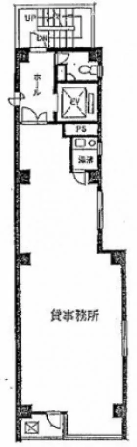 HONCHO394ビルの基準階図面