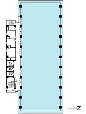 リバーサイド品川港南ビルの基準階図面
