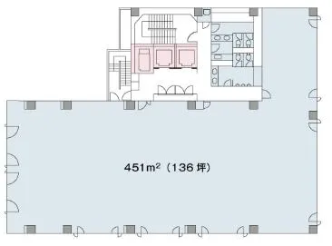 銀座木挽ビルの基準階図面