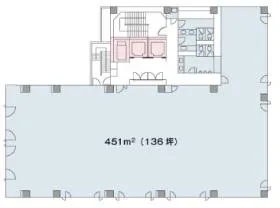 銀座木挽ビルの基準階図面
