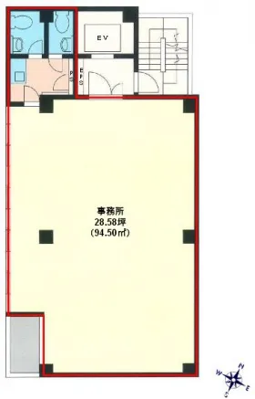 銀座東京ビルの基準階図面