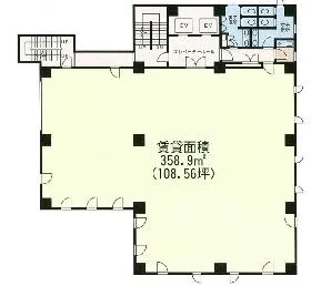 藤和江戸川橋ビルの基準階図面