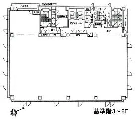 大崎CNビルの基準階図面