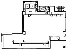 THE CROSS 神田ビルの基準階図面