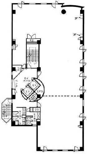 神保町錦明ビルの基準階図面