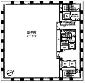高田馬場センタービルの基準階図面