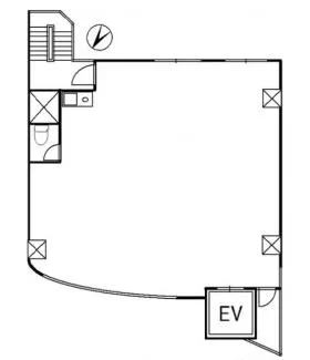 青山KKビルの基準階図面