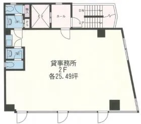 赤坂吉田ビルの基準階図面