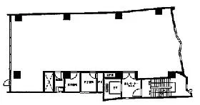 赤坂光映ビルの基準階図面
