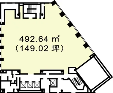 ルオーゴ汐留ビルの基準階図面