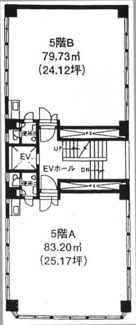第1横山ビルの基準階図面
