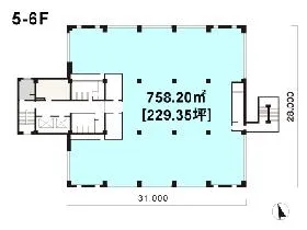 A-PLACE青山(旧:青山プラザ)ビルの基準階図面