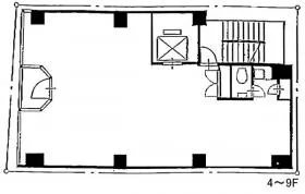 銀座ゑり円ビルの基準階図面