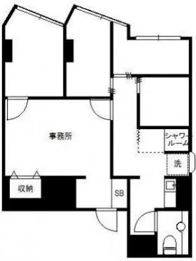 新宿ダイカンプラザB館の基準階図面